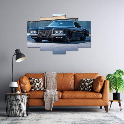 Klasik araba desenli 5 Parça MDF Tablo