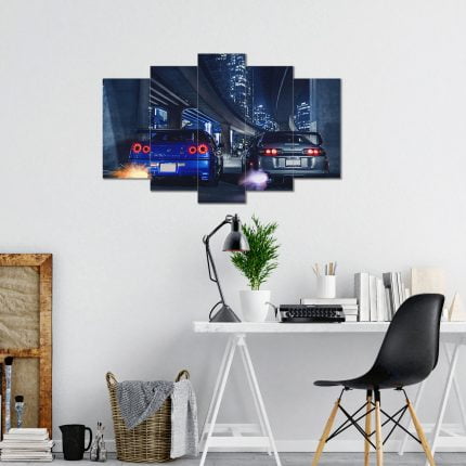 Nissan GTR Desenli 5 Parça MDF Tablo